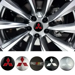 56/60/65mm Car Wheel Center Hub Caps Aluminium Sticker for Mitsubishi ASX Lancer L200 Pajero Outlander Eclipse Galant Ralliart