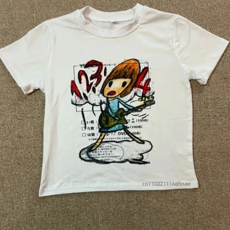 شارع فستان رقص المرأة تي شيرت جديد ثلاثية الأبعاد الرسوم المتحركة أنيمي قصيرة الأكمام الجولة الرقبة البنطال القصير الشارع الهيب هوب ملابس كاجوال