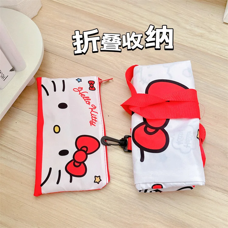 Sanrio Foldable Travel Bag Hello Kitty Cinnamoroll Kuromi Luggage Storage Case Portable Makeup Clothing Packing Bag Girls Gift