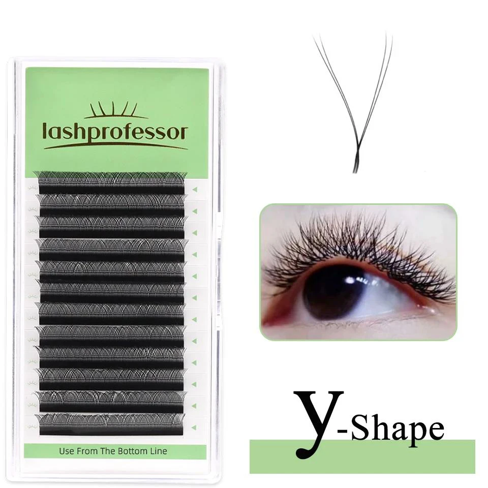 YY-förmige 3D-W-Wimpernverlängerungen, handgewebt, weich, leicht, natürliche Wimpern, vorgefertigte Volumen-Wimpern, Make-up, anfängerfreundlich – Detail 1