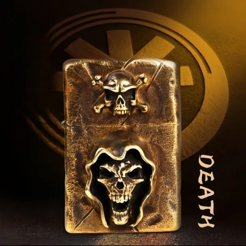 

Hand Carved Armor Fuel Lighter, Pure Handmade High-end Customized Lighter, Holiday Gift, Collection Hobby