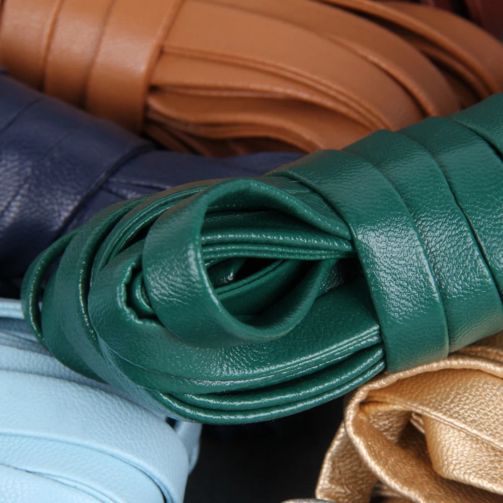 4/5/8/10/15mm Flat Soft PU Leather Eco-Friendly Faux Sheepskin Faux Leather Cord String Rope DIY Necklace Bracelet Making