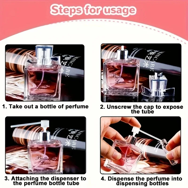 10/30/50 قطعة أدوات إعادة تعبئة العطور الناشر قمع مضخة التجميل موزع المحمولة الجديدة البخاخ مضخة إعادة الملء جهاز تعبئة الزجاجات #3