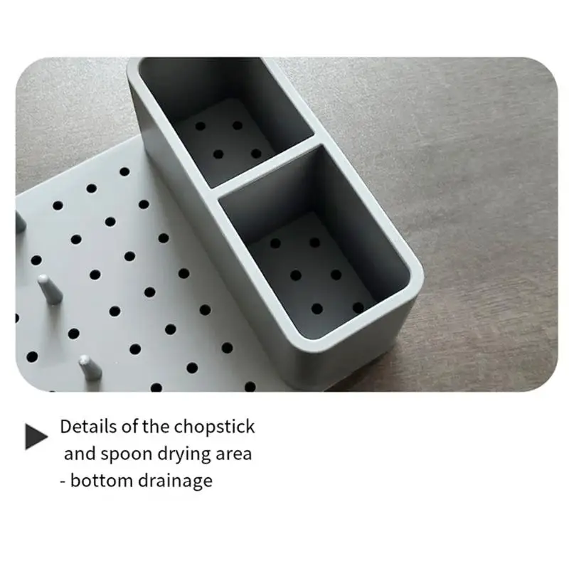 

E8BD Expandable Rubber Dish Drying Holder Having Grip Base For Countertop Storage Space Efficient