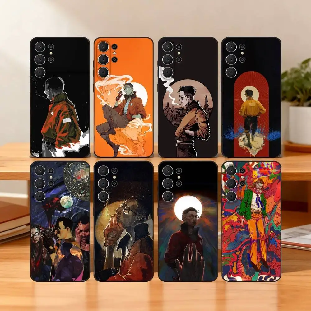 Чехол для телефона G-G-Game Disco E-Elysium для Samsung S25,24,23,22,30,21,10,9,Ultra,Plus,Lite,FE Черный мягкий чехол