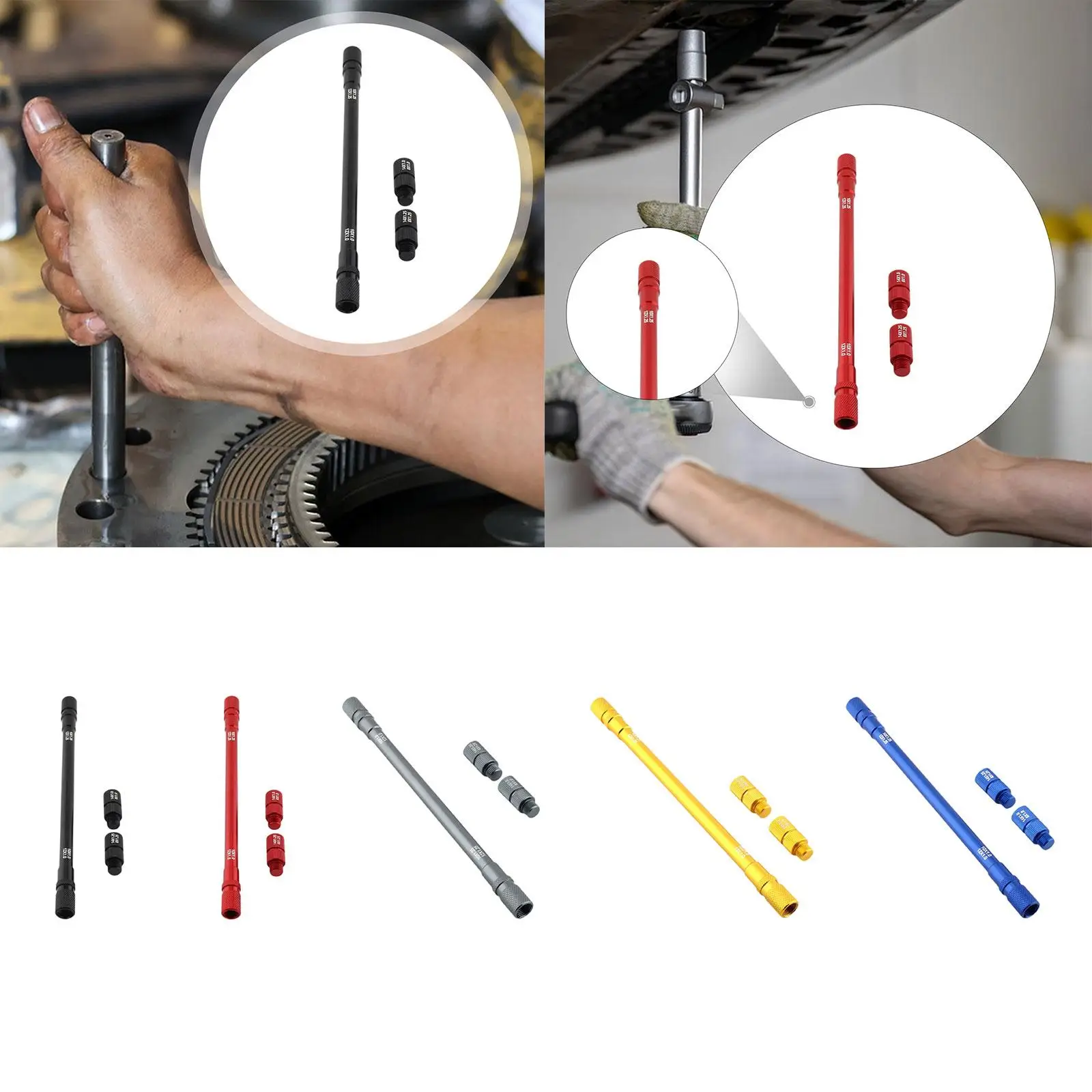 

Fork Damper Rod Bleed Tool Set Aluminum Alloy 1.0 1.25 Thread Suspension Repair Tool for Motorcycle Mechanical Use