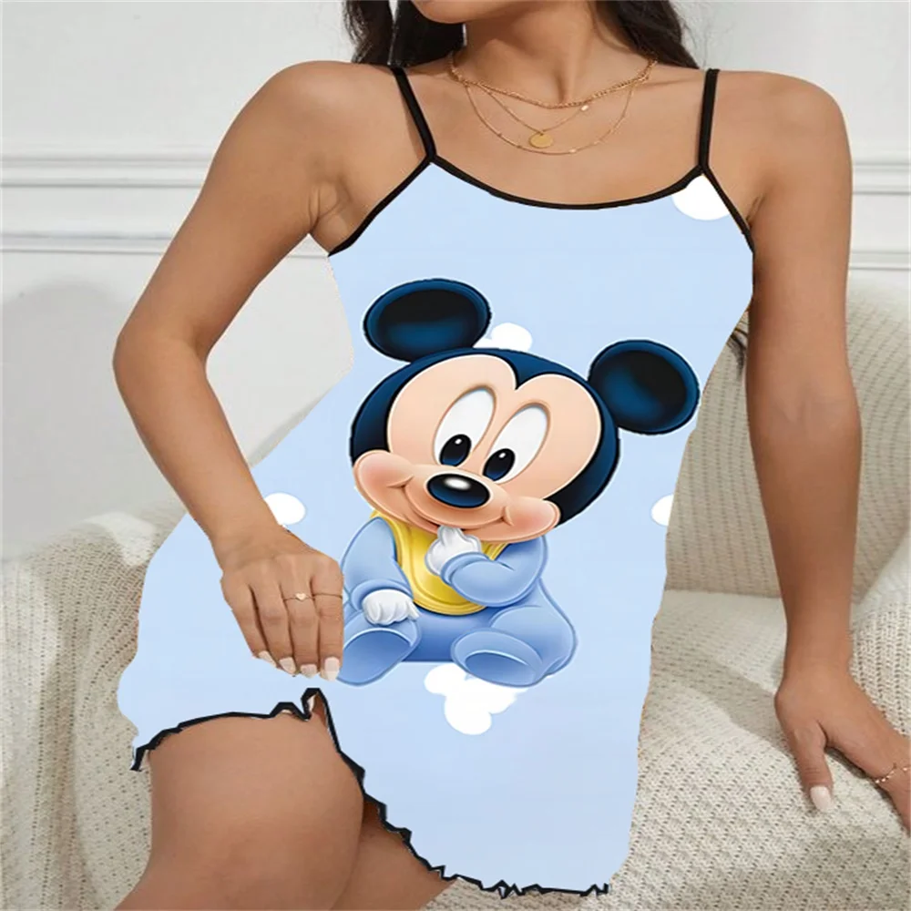 

New Dress Sexy Nightgown Sleeping Woman Night Sexs Top Seller Mickey Lingeries for Woman Nightgowns for Women Sex One Pieces