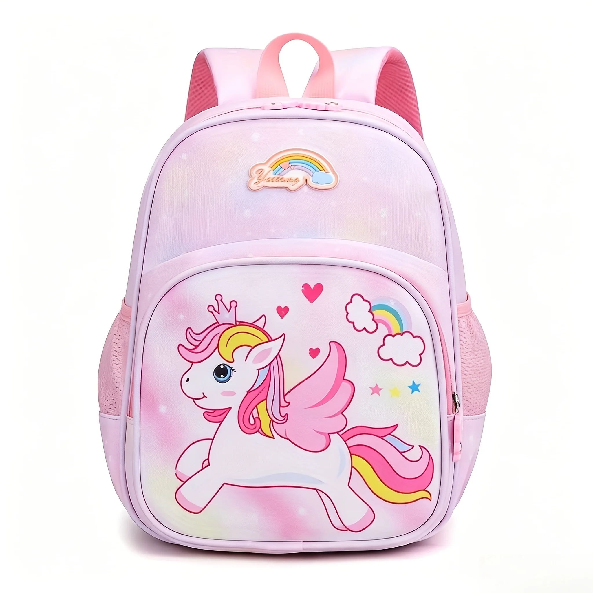 Children's Unicorn Backpack, Travel Backpack, Cute Cartoon Kindergarten Backpack for Girls, Pink and Purple Backpacks
