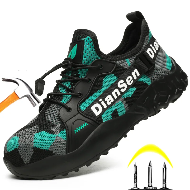 

Fashion Safety Shoes Comfort Men Male Security Protection Boots Boots Indestructible Puncture-proof Work Shoes Casual Sneakers