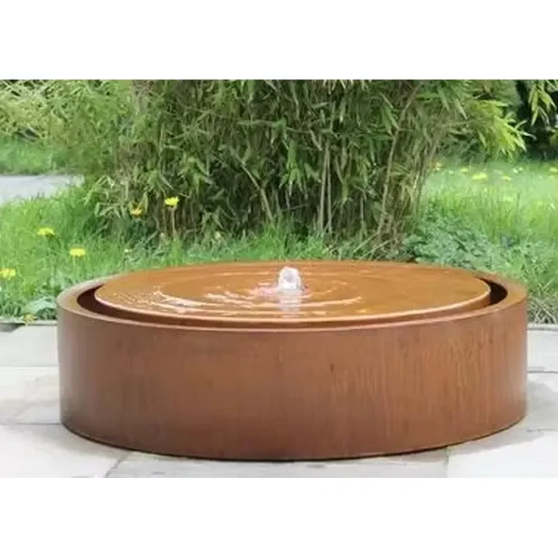 For Corten Steel Water Features Gardens Waterfall Fountain Water Table