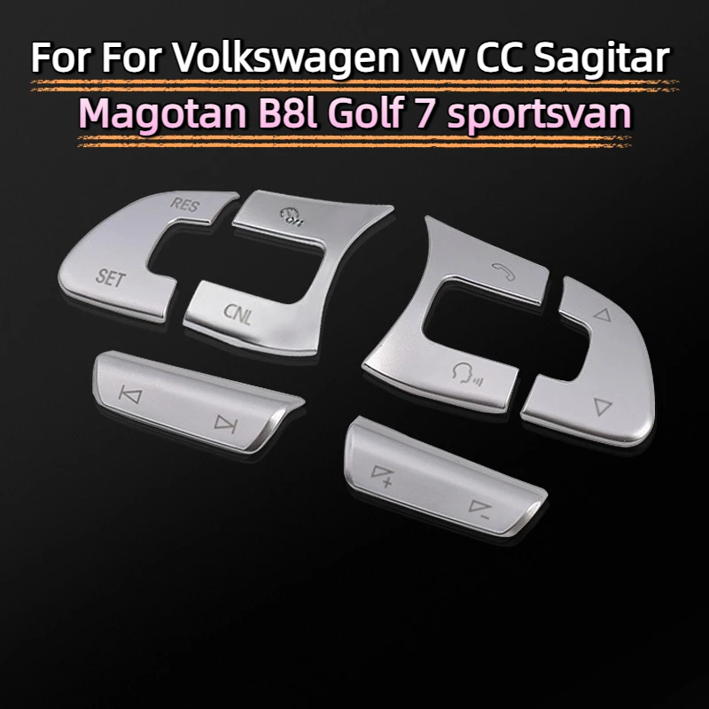 

Car steering wheel button decorative sticker For For Volkswagen vw CC Sagitar Magotan B8l Golf 7 sportsvan Protective sticker