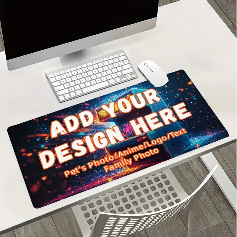 Custom Personalized Mouse Pad DIY Your Photo Print Large Desk Mat Non Slip Rubber Stitched Edge Gaming Mousepad Office Decor