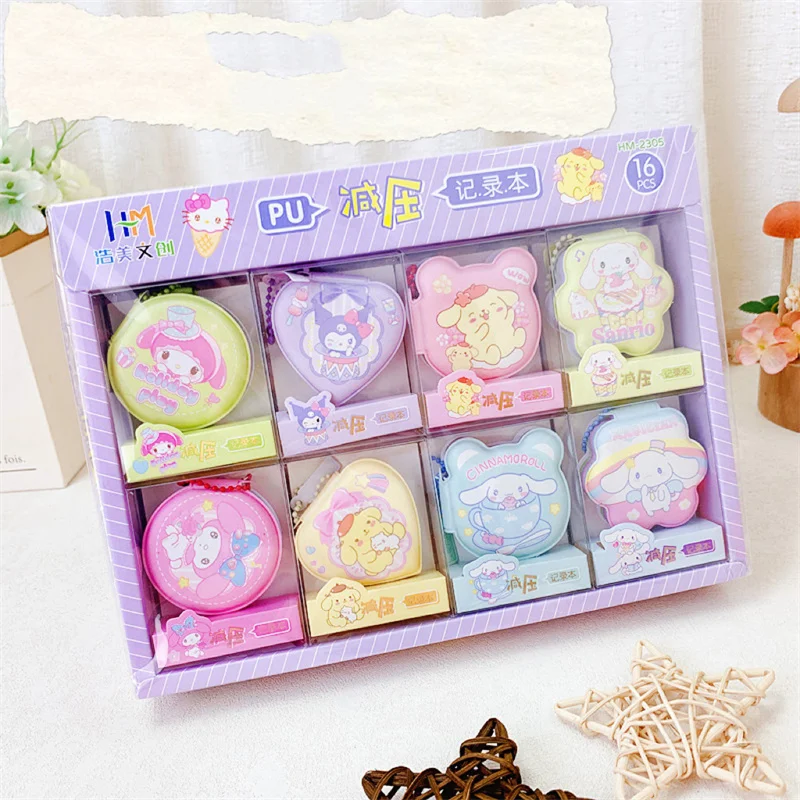 16 pcs/lot Sanrio Kawaii Animal Notebook Mini Portable Note Book Diary Planner Memo pad Stationery gift School Supplies