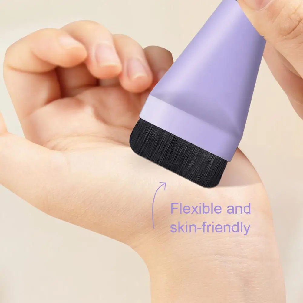 フラットトップファンデーションブラシ、リキッドファンデーション用メイクブラシ、ストリークフリーカブキフェイスメイクアップツール、仕上げ用ファンデーションブラシ