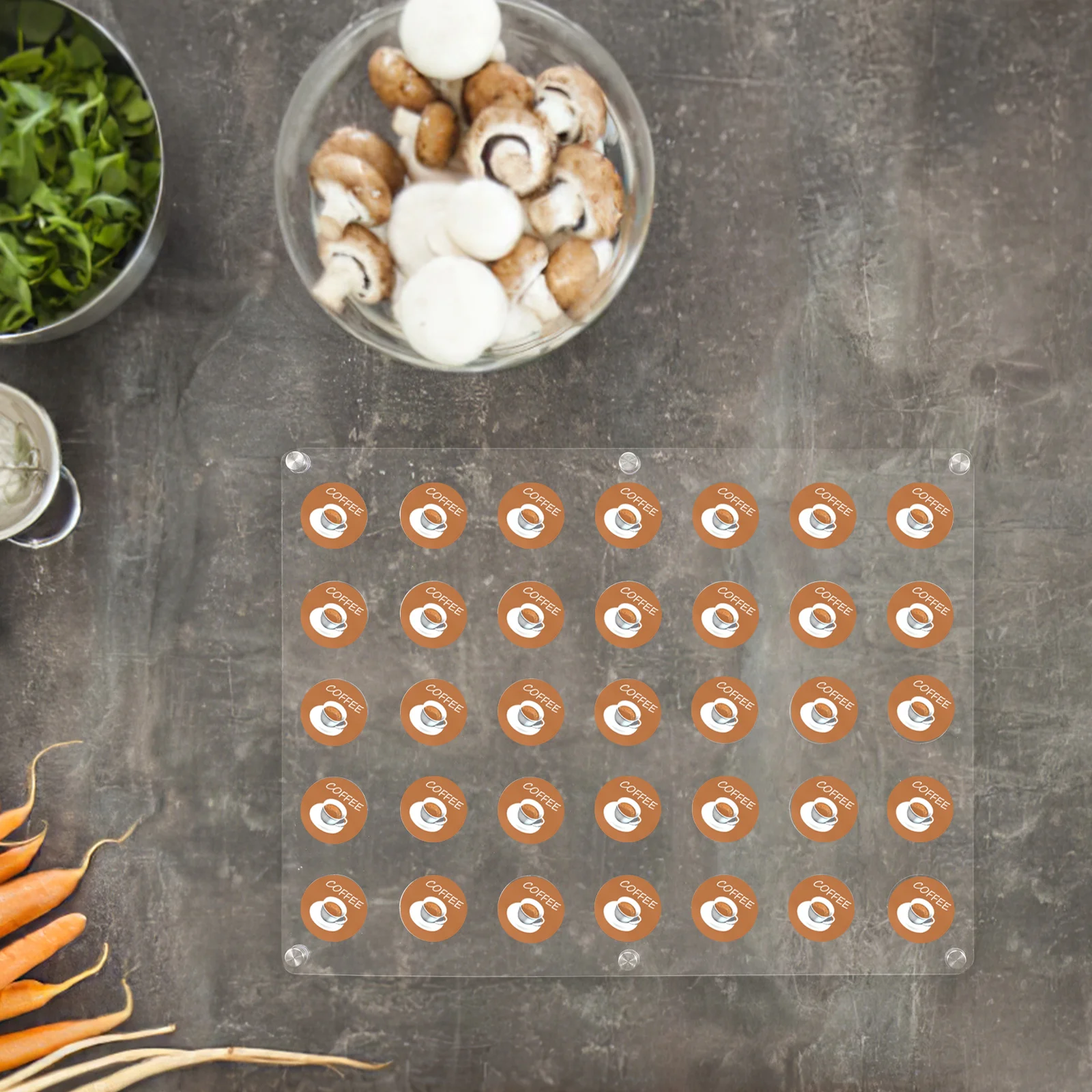 

Coffee Capsules Display Rack Acrylic Premium Wear-Resistant Coffee Pod Storage Holder Kitchen Countertop Organizer