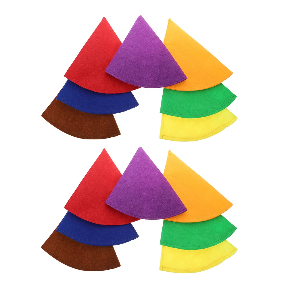 

Felt Cone Hat 14 Pcs Gnome Hat Set for Christmas Party Adults Dwarf Elf Costume Topper Hat Accessory
