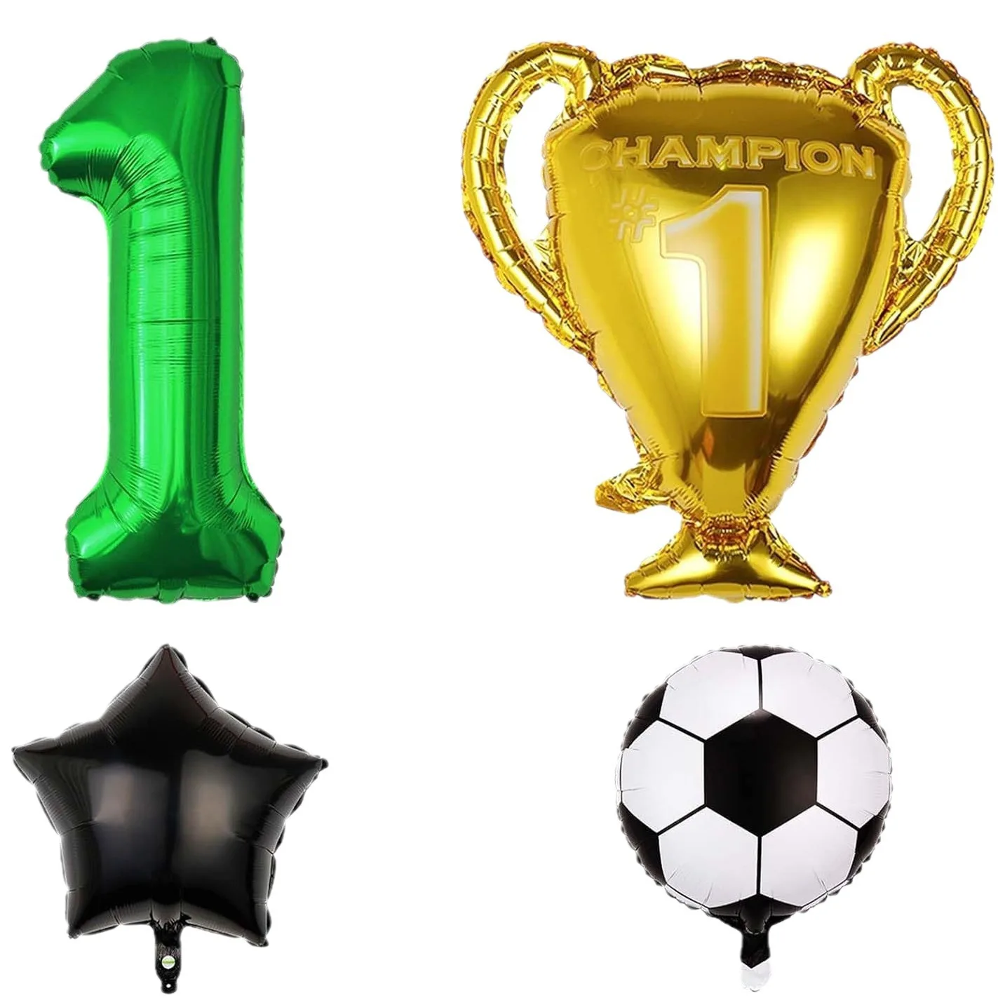 32 Zoll Grüne Zahlenballons Fußball Heliumballons Trophäenballon Kindergeschenke Geburtstagspartydekoration für Jungen – Detail 2