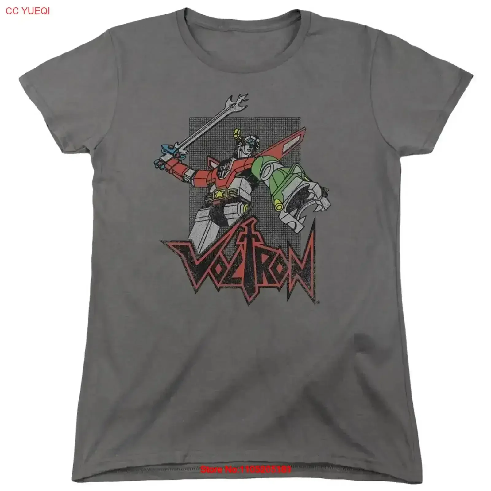 Voltron Roar Women's T Shirt vintage Washed Stretched fashion designer clothes Breathable Soft graphic homme vintage Washed