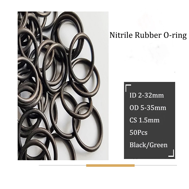 50 Pcs CS 1.5mm Silicone O-ring ID 2mm-32mm Food Grade Good Elasticity High Temperature Resistance Wear-resistant Waterproof