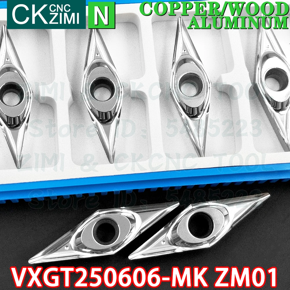 VXGT250606-MK ZM01 VXGT 250606 MK ZM01 Carbide aluminum wood Insert Turning inserts Tool CNC mechanical Metal lathe Cutting Tool