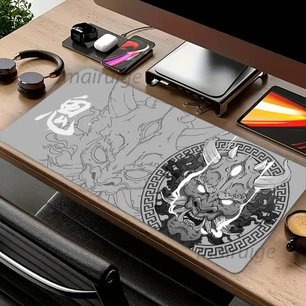 

Cool Japanese Ghost Mouse Pad Large Computer Office Game Table Mat XXL Rubber Anti-slip Gaming Keyboard Mousepad Long Desk Pads