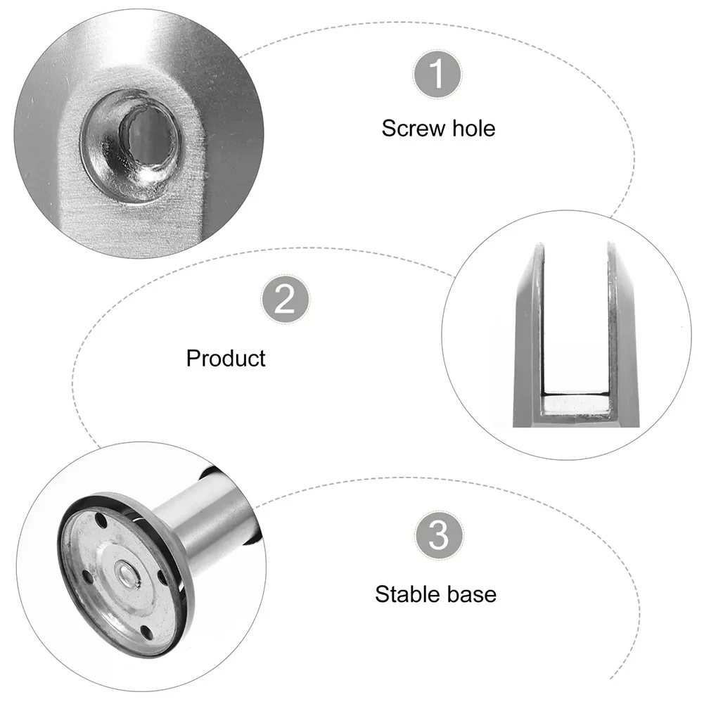 Edelstahl Stütz fuß Toilette Trennwand Halterung Füße öffentliche Toilette Unterstützung Füße Möbel Bein Hardware Zubehör