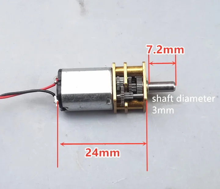 Imagem -05 - Mini Micro Metal Gear Motor Volante dc Motors 60rpm Velocidade Lenta Full Metal Gearbox Redutor Toy 3v6v N20 Pcs
