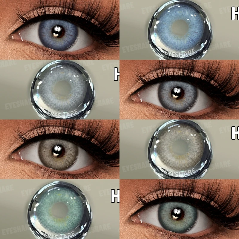 EYESHARE 1 Paar farbige Kontaktlinsen Schönheit Schüler blaue Linsen Auge für natürliche Wirkung Augen kosmetische braune Augenlinsen Jahresgebrauch