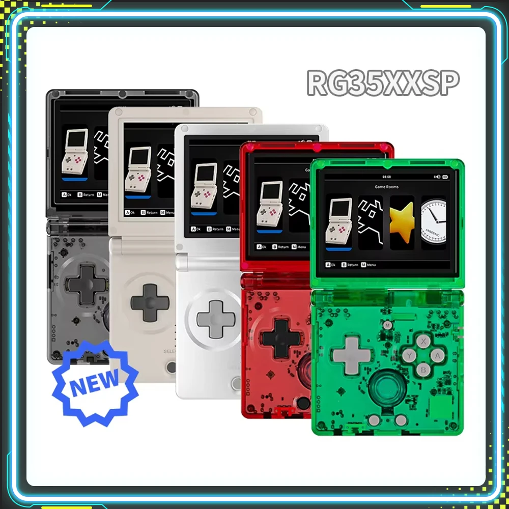 

ANBERNIC RG35XXSP Flip Handheld Game Console 3.5'' IPS Screen Linux 64bit Games Retro Video Gaming Console WiFi Bluetooth 64G 5K