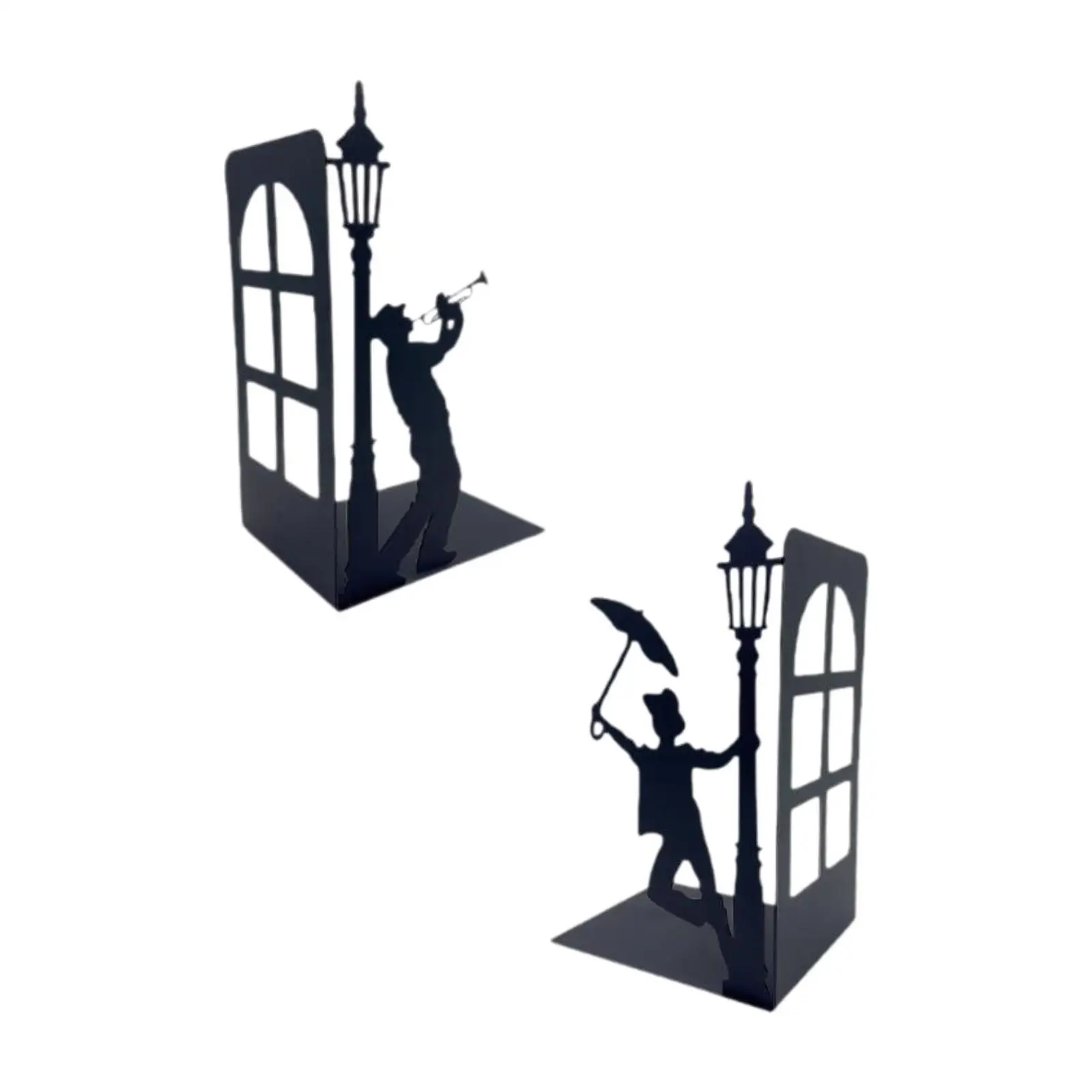

Book Ends Support Heavy Duty Home Decor Book Stoppers Book Holder Bookends for Living Room Bedroom Guestroom Entryway Study