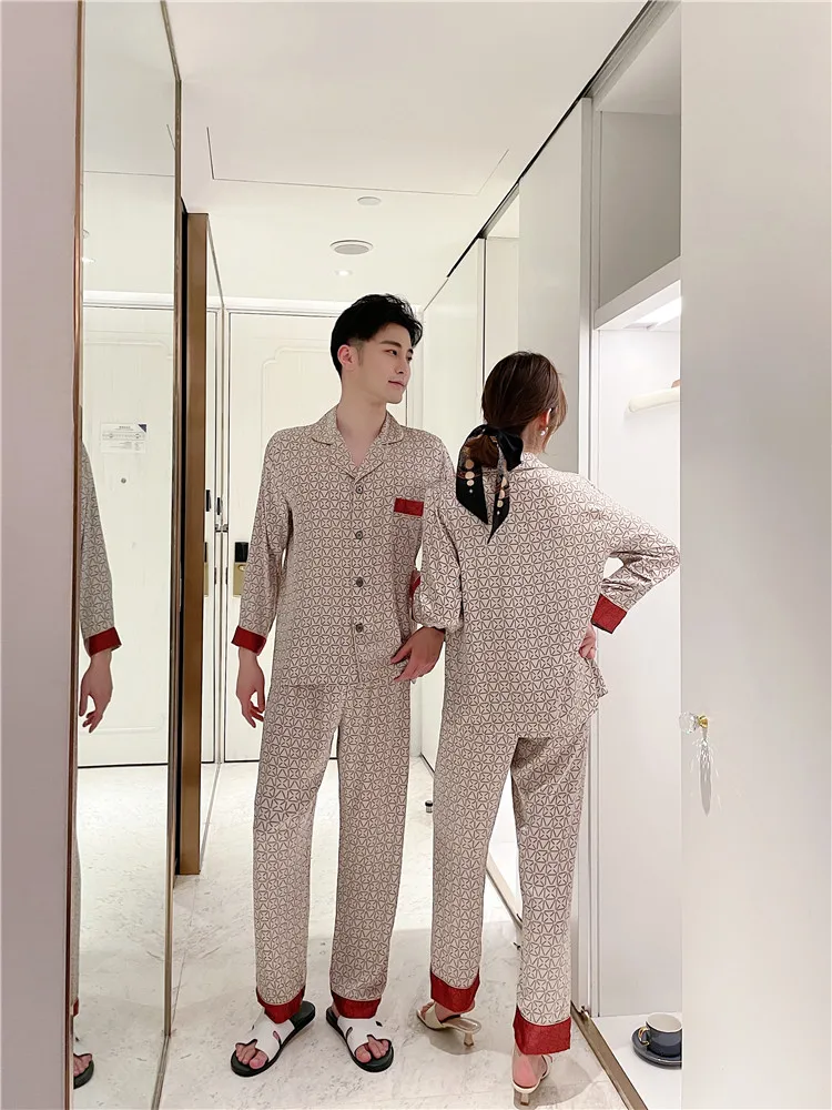 Pajamas Couple Set Family Washable Polyester Pajama Pajama MenS