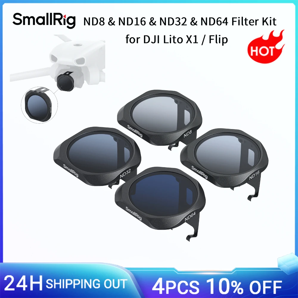 smallrig-dji-lito-x1-flip用フィルターキット-nd8、nd16、nd32、nd64フィルター収納ケース付き-コーティングhd光学ガラス-6213