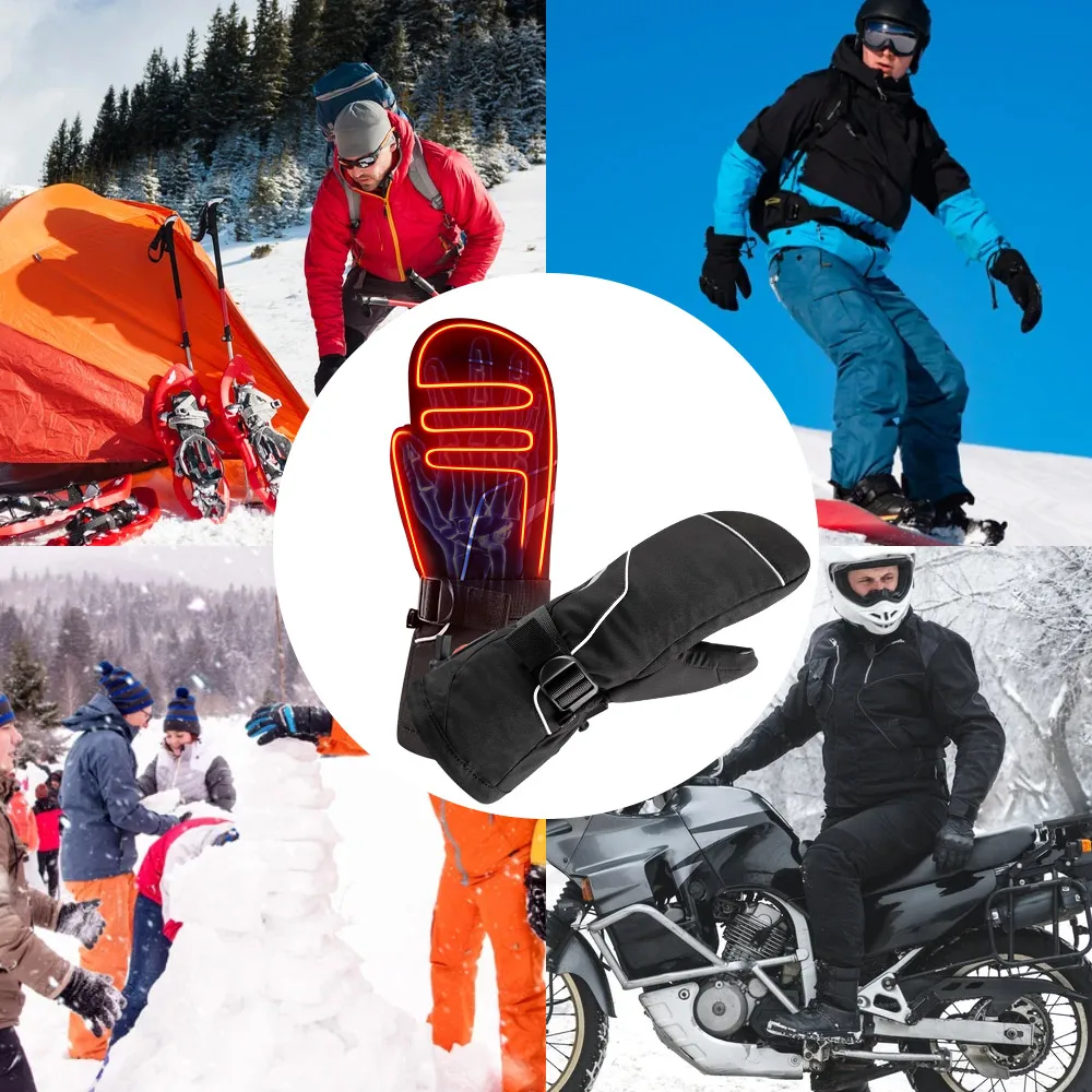 Winter handschuhe 3m Baumwolle Heizung Hand wärmer elektrische Thermo handschuhe wasserdicht Snowboard Radfahren Motorrad Fahrrad Ski im Freien