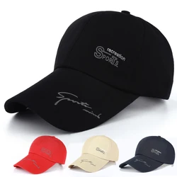 Outdoor Sports Baseball Cap Letter Printed Peaked Caps for Men Breathable Sun Protection Cycling Fishing Climbing Visor Cap