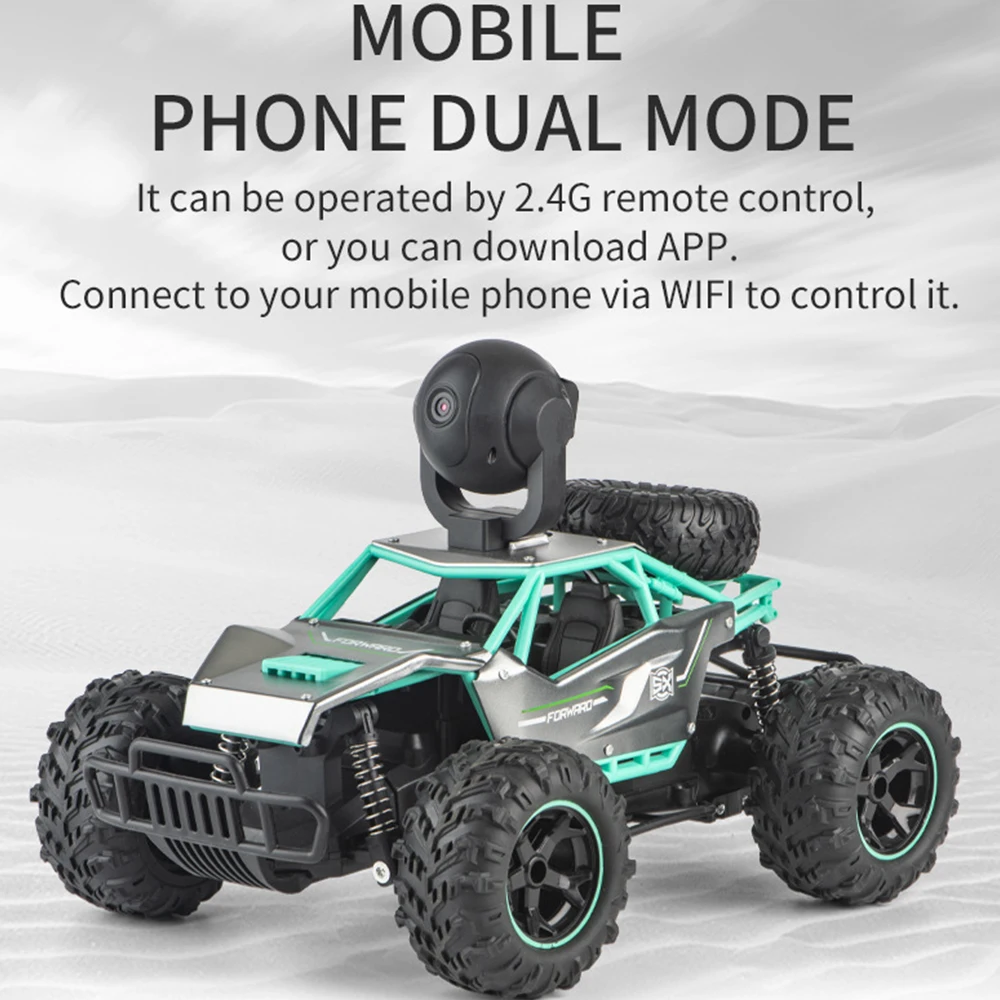 1/14 Rc Trucks with Camera Electric Vehicle 2.4g Wifi APP Remote Control High Speed Racing Off-road 4wd Car Toys For Boys Gift