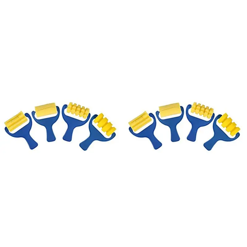 A93E-Set Of 8Pcs Sponge Paint Roller Brush DIY Children Painting Brushes Kid Art Craft Painting Tool