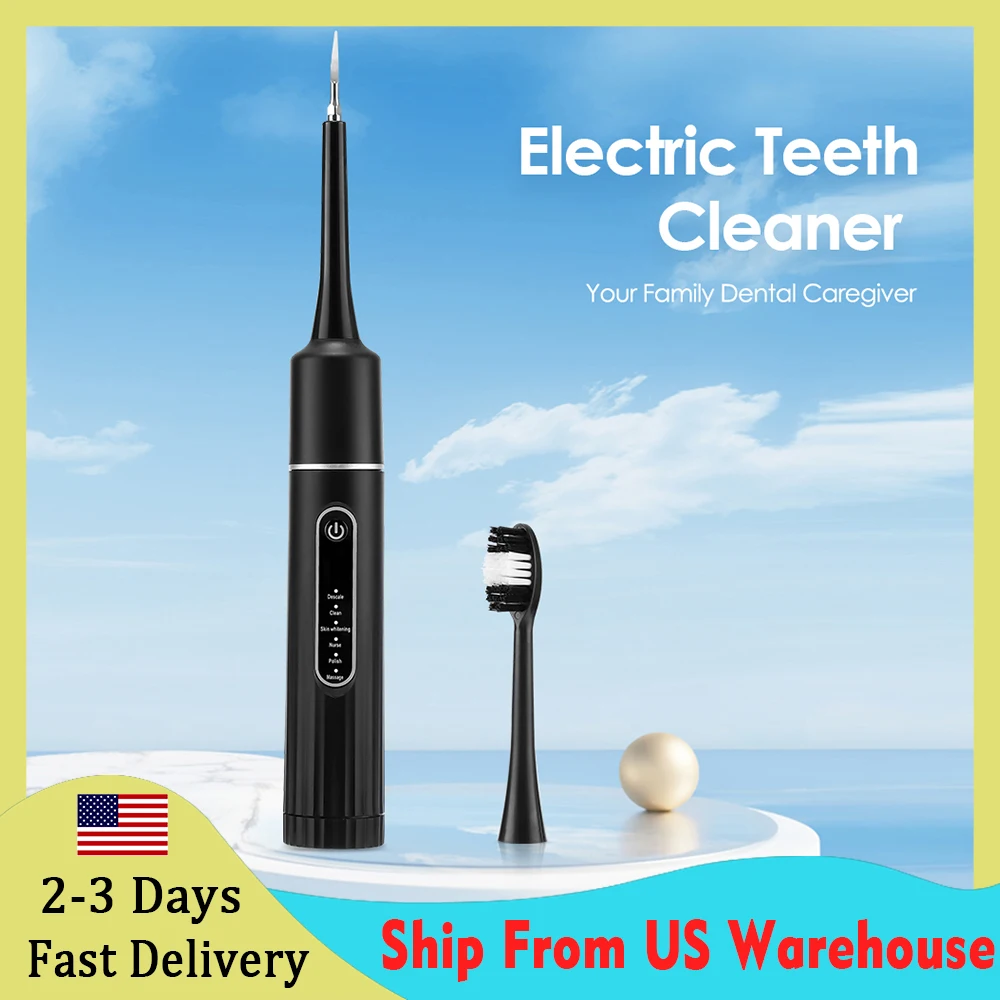 

New Electric Dental Cleaner Beauty Tooth Removal Stone And Toothbru 2-in-1 Smart Dental Cleaner Portable Electric Toothbrush