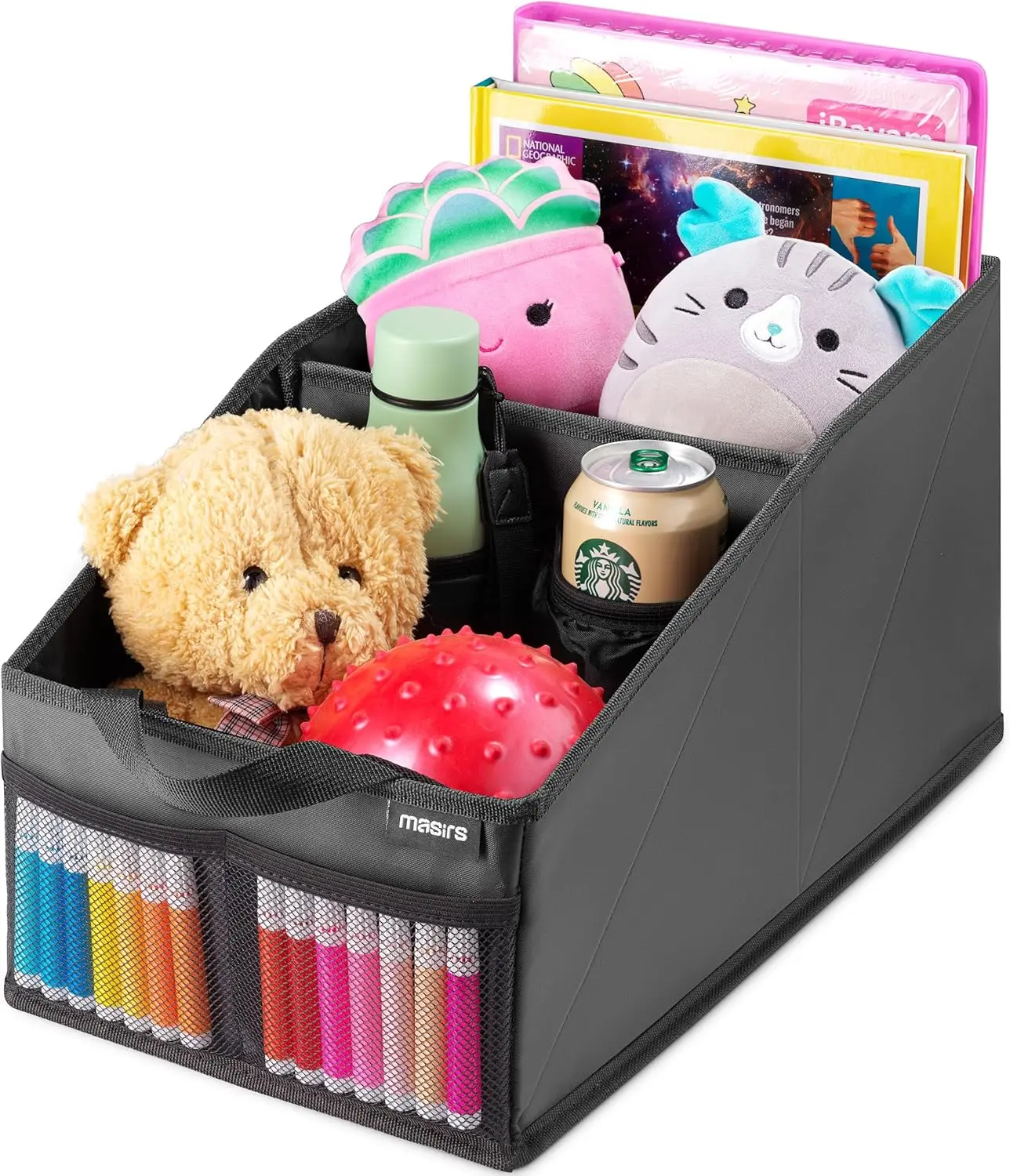 

Back Seat Car Organizer, Neatly Organize Items While Traveling, Folds Flat for Easy Trunk Storage