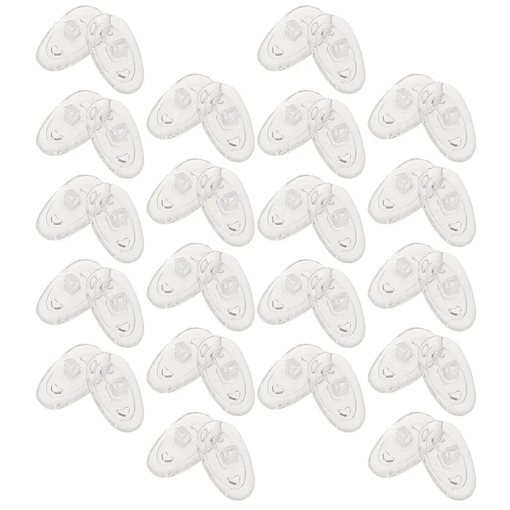 20 Pairs Eyeglass Repair Hinges Nose Glasses Grips from Bridge Eyeglasses Rest Pads Antislip for