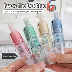 Pressione a mini fita dupla face com cola de ponto para substituir a fita central substituível portátil de alta aparência do estudante central 10 principais vendas cola bastão kawaii - №5