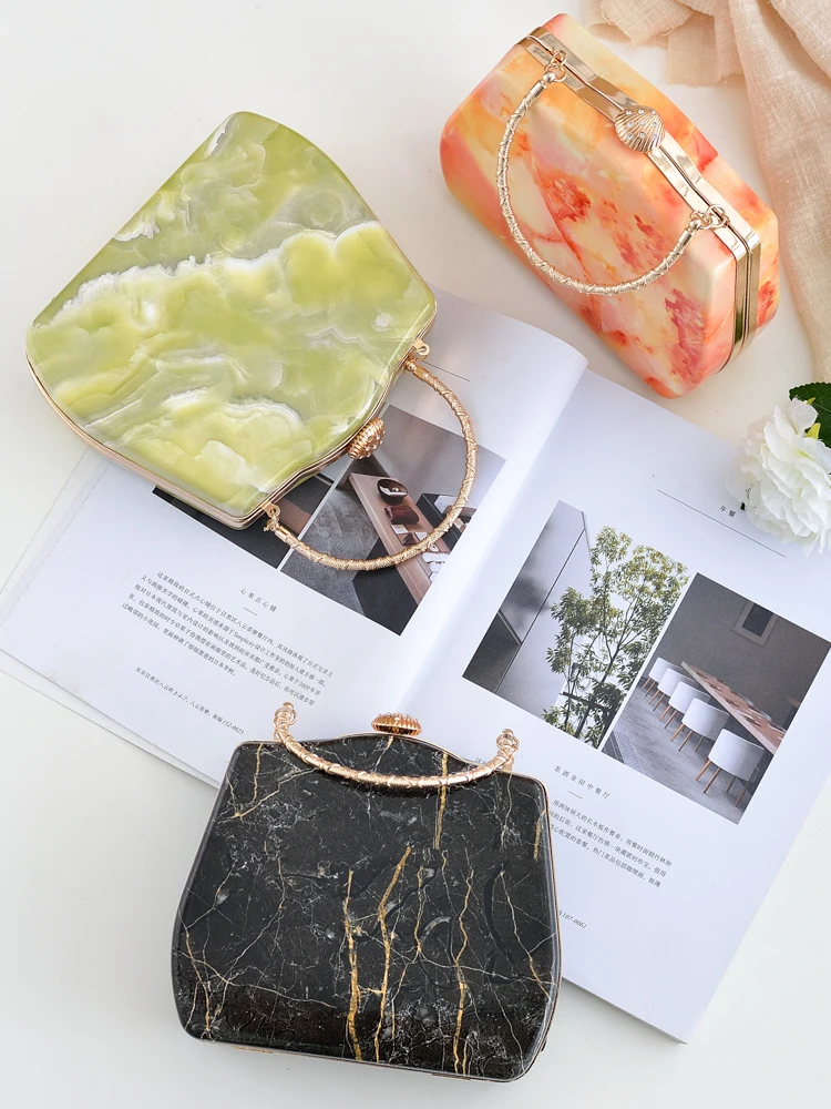 

Вечерняя сумка с мраморным узором, съемный клатч для женщин, сумка для хранения косметики и телефона, сумка на одно плечо Briti Sle