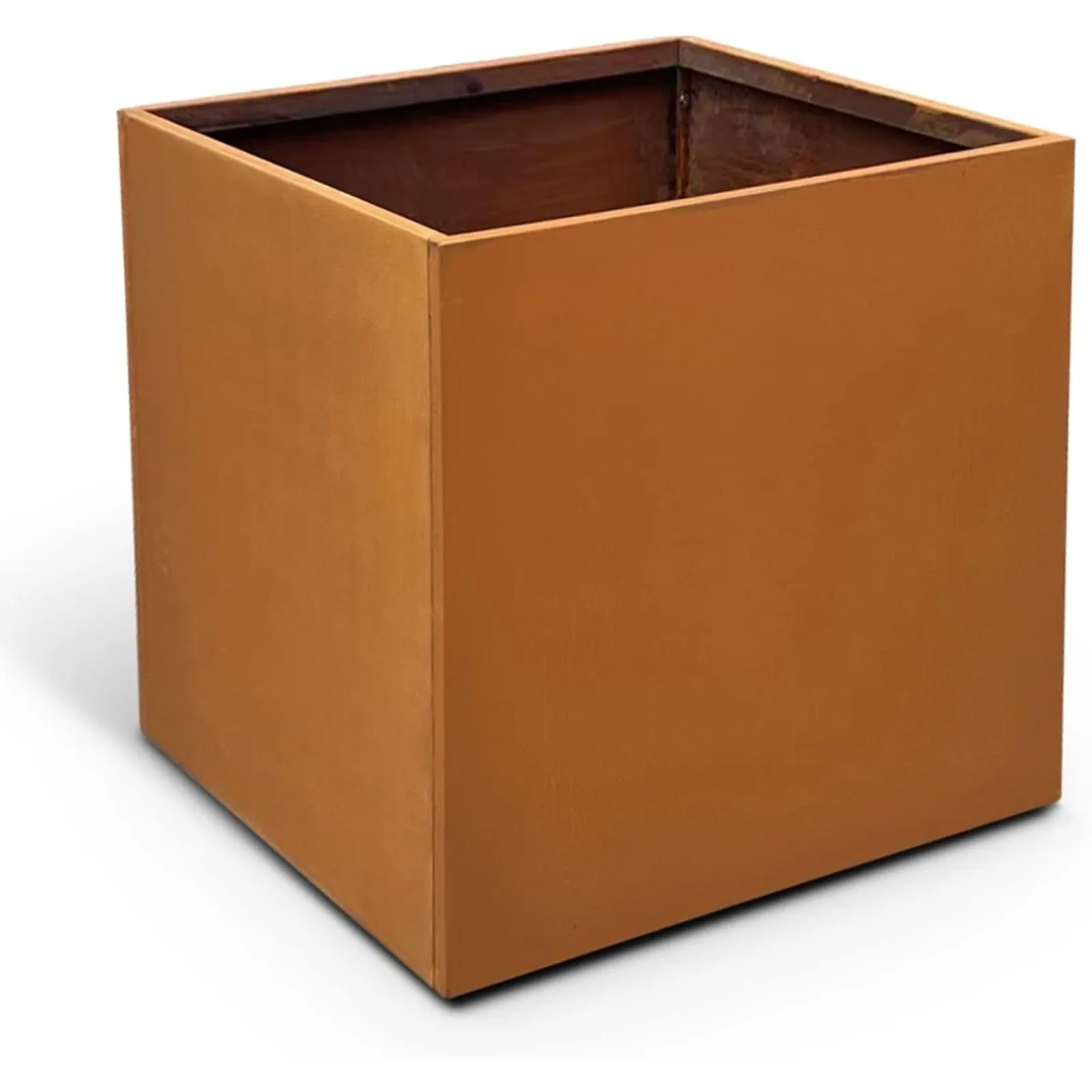 US Corten Steel Planter Box Large Outdoor Planter Square Cube Planters Rustic Metal Garden Flower Pot 24 Inch Durable