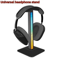 RGB Headphone Stand Holder Rack Glow Head Mounted Headphone Stand Rack Touch Control Data Transmission for Universal Headphone