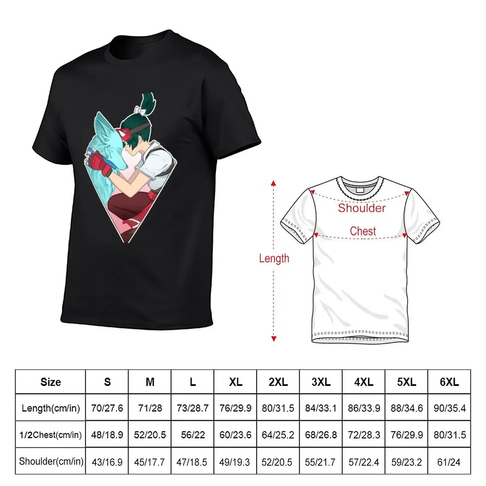 Kitsune Campanion T-Shirt anime clothes sublime mens plain t shirts