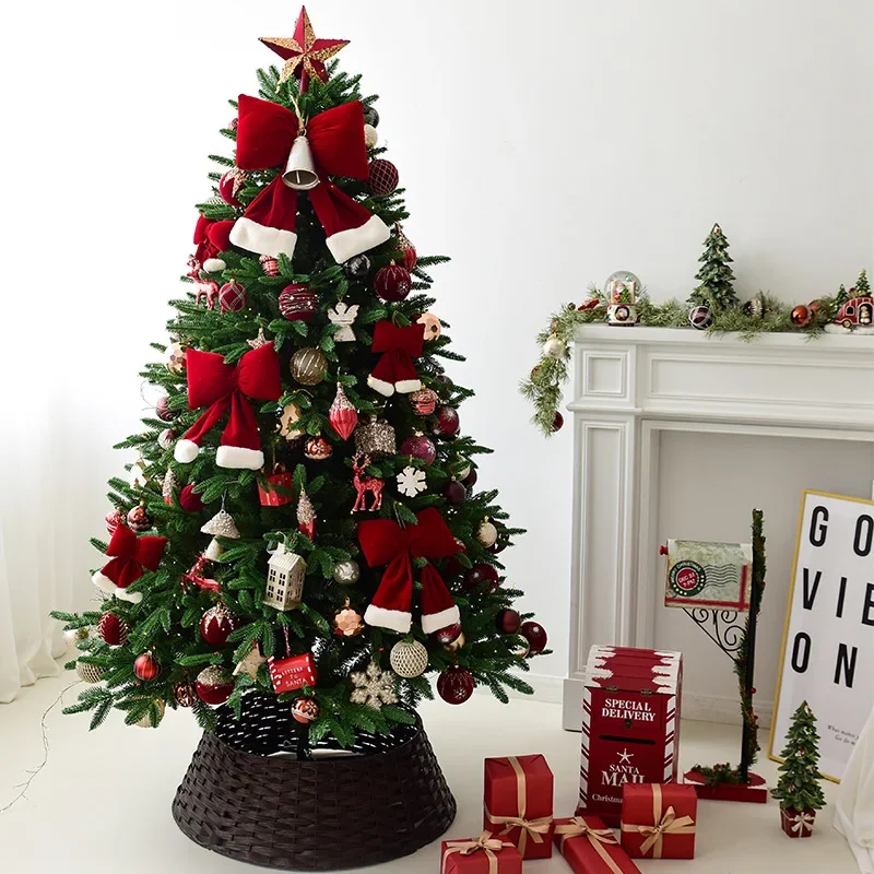 Christmas decoration red set Christmas tree high-end PE mixed tree household  tree ornament