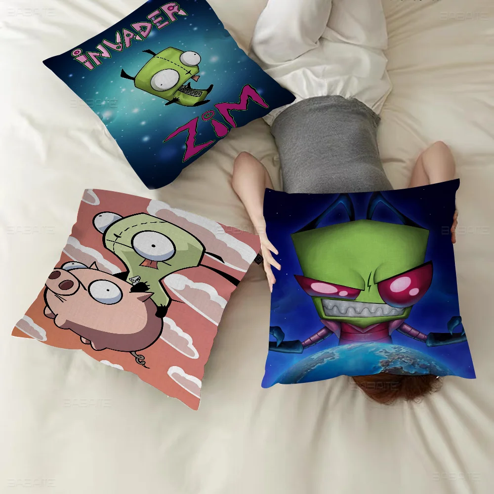 

Cartoon In-vader Zim Pillow Cushion Cover Pillowcase Living Room Sofa Home Decor Customized