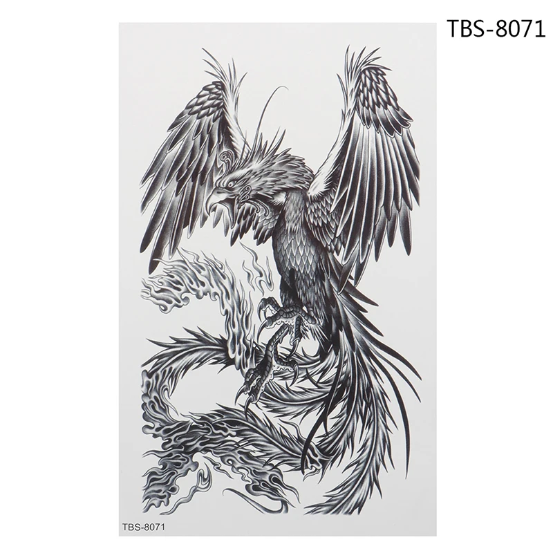 1 Sheet Waterproof Temporary StickerTattoo Dragon Phoenix Body Arm Leg Art Sticker Cool