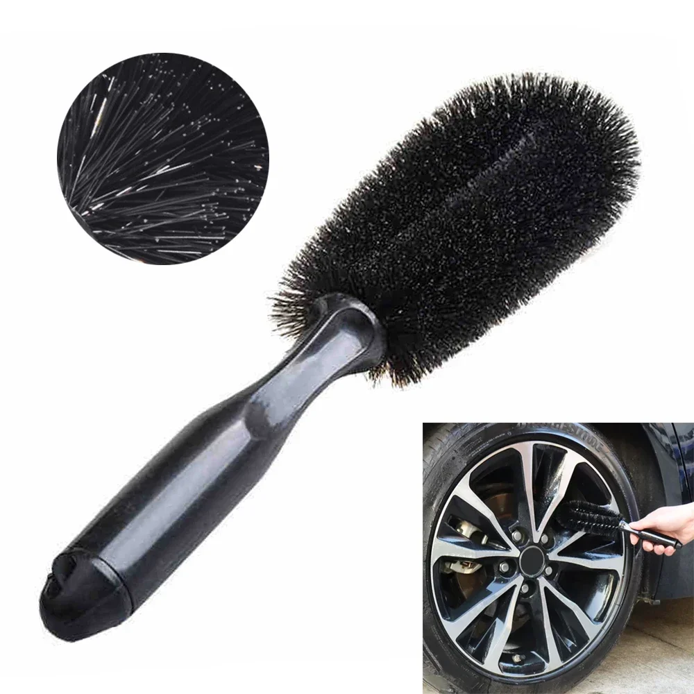 Car Rim Scrubber Cleaner Duster Handle Motorcycle Truck Wheels Car Detailing Brush Wheel Brush Tire Cleaning Brushes Supplies