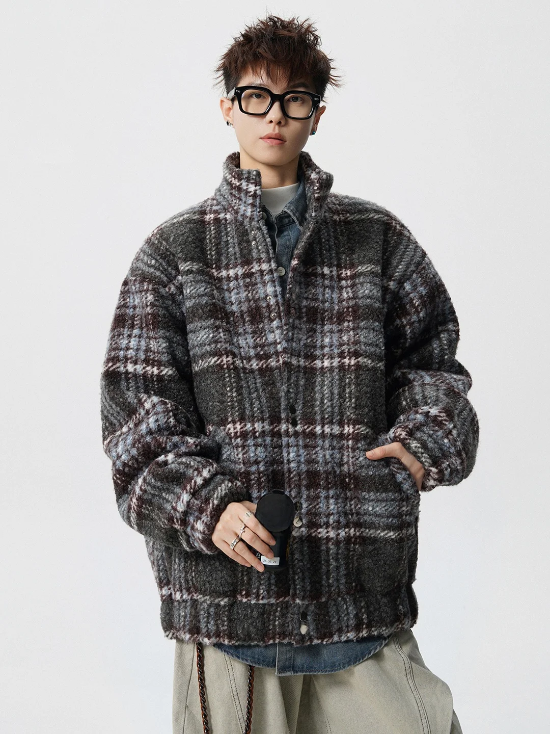 

Warm Thiened ort Cotton Woolen Coat for Men Winter New Sle Casual Faion Brand Loose Fit Youth ular Daily Wear