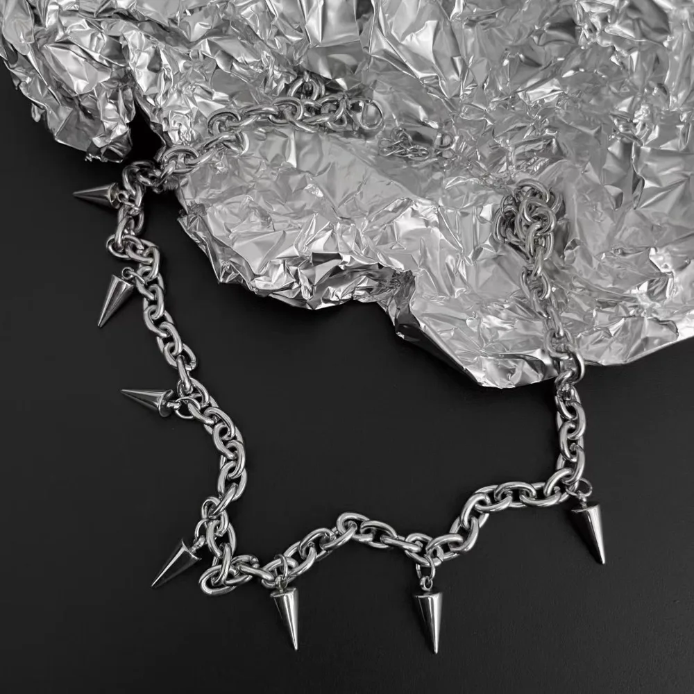 Couture Punk Hip-hop Fringed Beaded Small-scale Design Cool Style Collar Chain Women's Jewelry